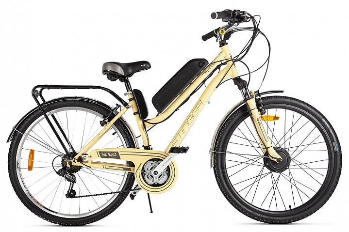 Электровелосипед Stinger Victoria 26 (17", бежевый) 36V 250W Электровелосипед Stinger Victoria 26 (17", бежевый) 36V 250W