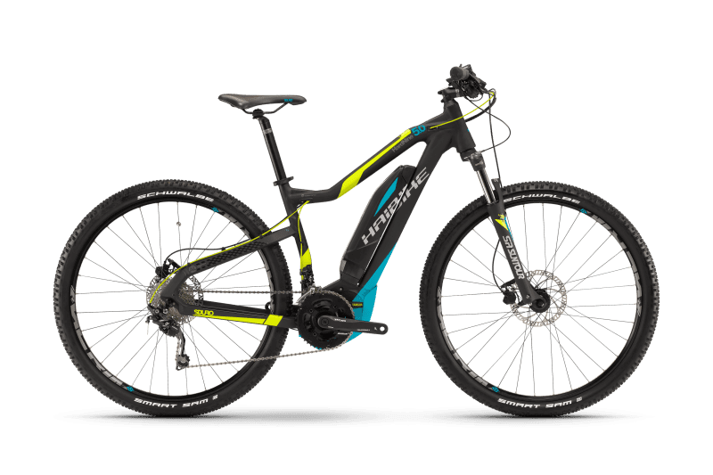 Электровелосипед Haibike Sduro HardNine 5.0 400Wh 20-Sp Deore Черный с Голубым Электровелосипед Haibike Sduro HardNine 5.0 400Wh 20-Sp Deore Черный с Голубым